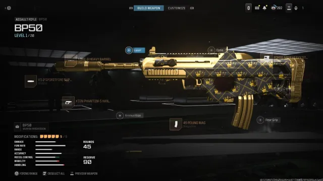 BP50 weapon stats and appearance in MW3